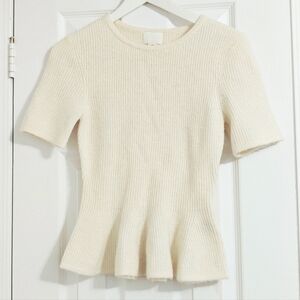 H&M Rib Knit Peplum Top